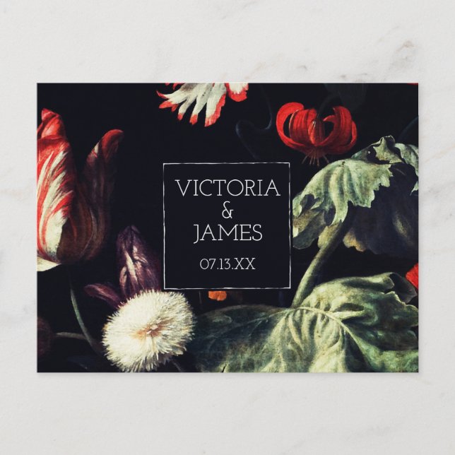 Mitternachtgarten | Save the Date Postkarte (Vorderseite)