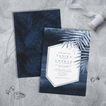 Mitternachtliche Tropische Palmen Moody Blue ID132