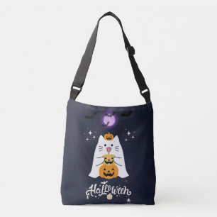 Mitternachtlicher Halloween-Kater – Gruselige und Tragetaschen Mit Langen Trägern