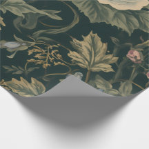 Mitternachts-Acanthus-Vintage-Blumenmuster