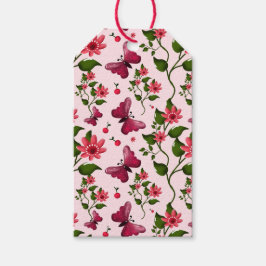 Mitternachts-Blüten-Schmetterling-Blumen-Passendes Geschenkanhänger