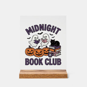 Mitternachts-Buchclub Halloween-Lesedesign_1 Acrylschild
