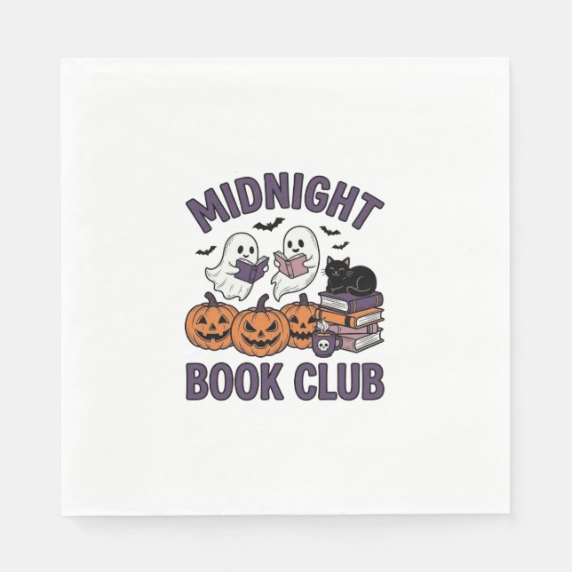 Mitternachts-Buchclub Halloween-Lesedesign_1 Serviette (Vorderseite)