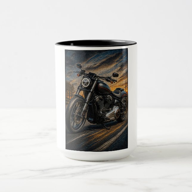 Mitternachts-Cruiser-Mosaik-Kunsttasse Tasse (Zentrum)