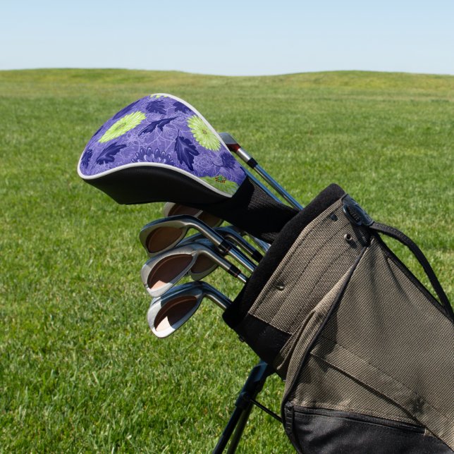 Mitternachts-Daisy-Garten Golf Headcover (In SItu)