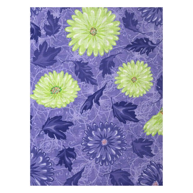 Mitternachts-Daisy-Garten Tischdecke (Vorderseite)