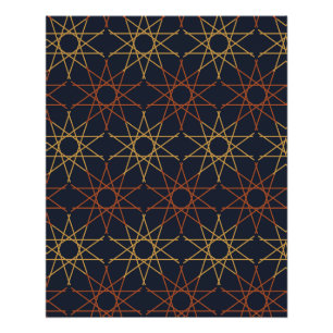 Mitternachts-Duo-Geometrie Poster