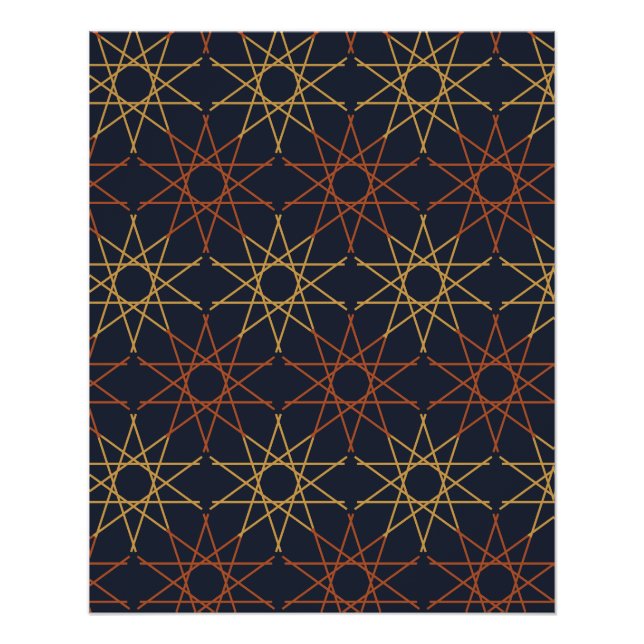 Mitternachts-Duo-Geometrie Poster (Vorderseite)
