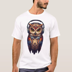 Mitternachts-Echo – Abstrakter Uhu mit Seele T-Shirt