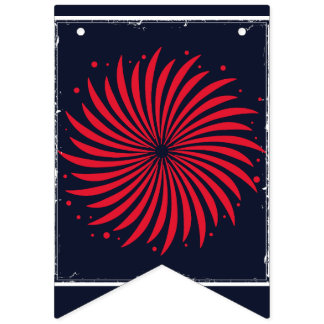 Mitternachts-Feuerwerk Patriotische Girlande Wimpelkette