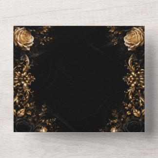 Mitternachts-Goldene Romantik All In One Einladung