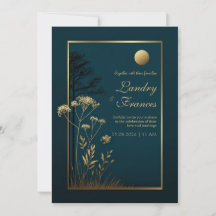 Mitternachts-Goldmond Botanische Hochzeit