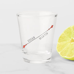 Mitternachts-Herbst-Hochzeit Schnapsglas