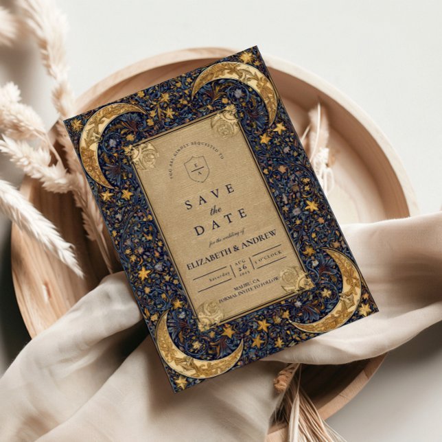 Mitternachts-Himmels-Barock-Hochzeit Save The Date (Von Creator hochgeladen)