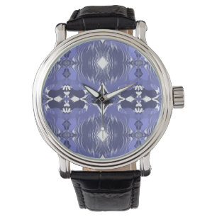 Mitternachts-Indigo-Kaleidoskop Armbanduhr