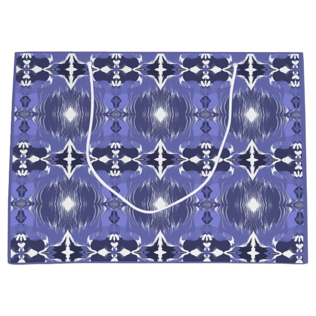 Mitternachts-Indigo-Kaleidoskop  Große Geschenktüte (Vorderseite)