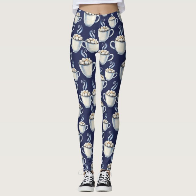 Mitternachts-Kakao – Gemütlicher Winter Leggings (Vorderseite)