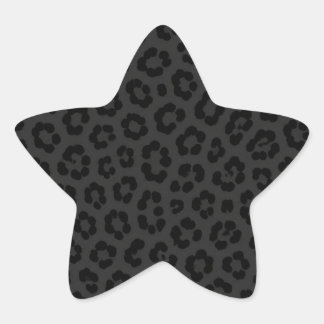 Mitternachts-Leoparden-Druck-Tierflecken-Muster Stern-Aufkleber