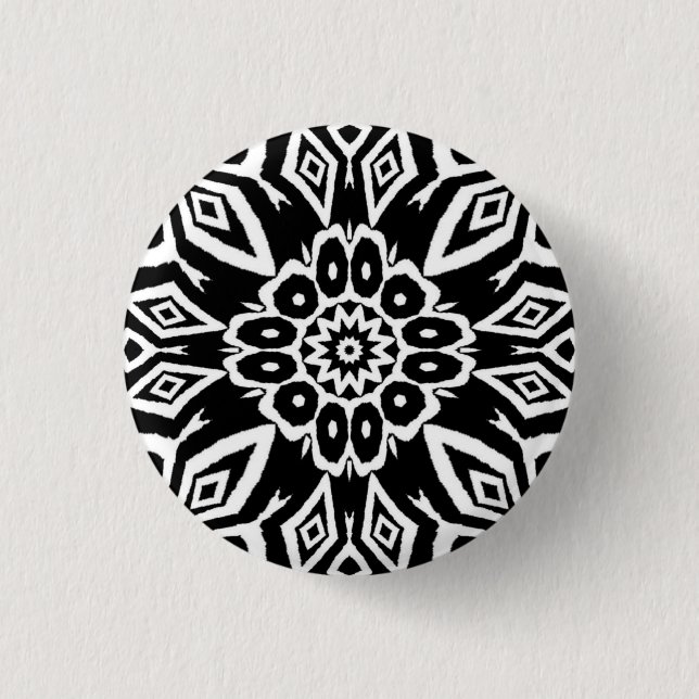 Mitternachts-Mandala Button (Vorderseite)