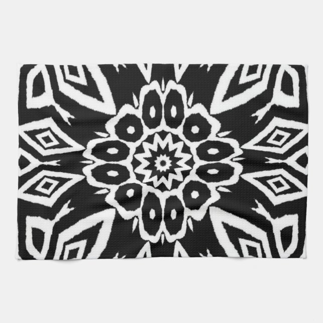 Mitternachts-Mandala Geschirrtuch (Horizontal)