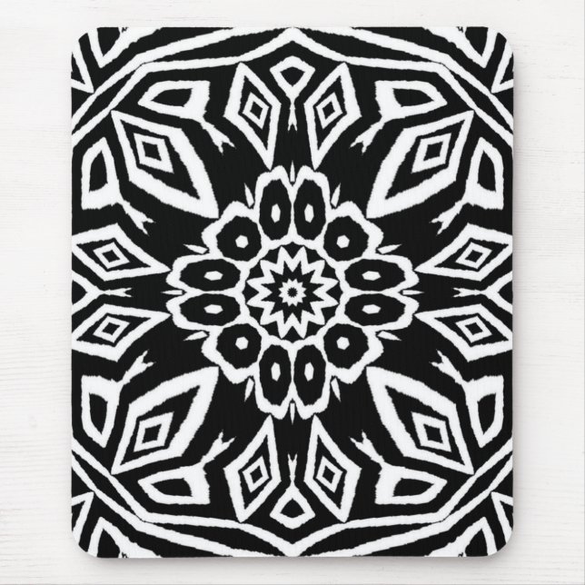 Mitternachts-Mandala Mousepad (Vorne)