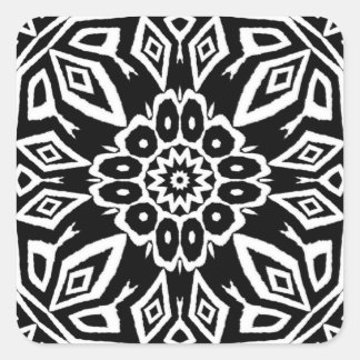 Mitternachts-Mandala Quadratischer Aufkleber