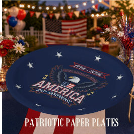 Mitternachts-Marine USA 250-Jahres-Feier Pappteller