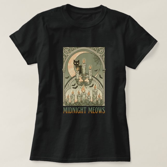 MITTERNACHTS-MIAUEN T-Shirt (Design vorne)