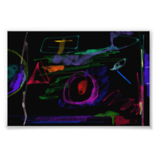 Mitternachts-Neon - Lumineszente Echos Fotodruck