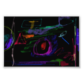 Mitternachts-Neon - Lumineszente Echos Fotodruck
