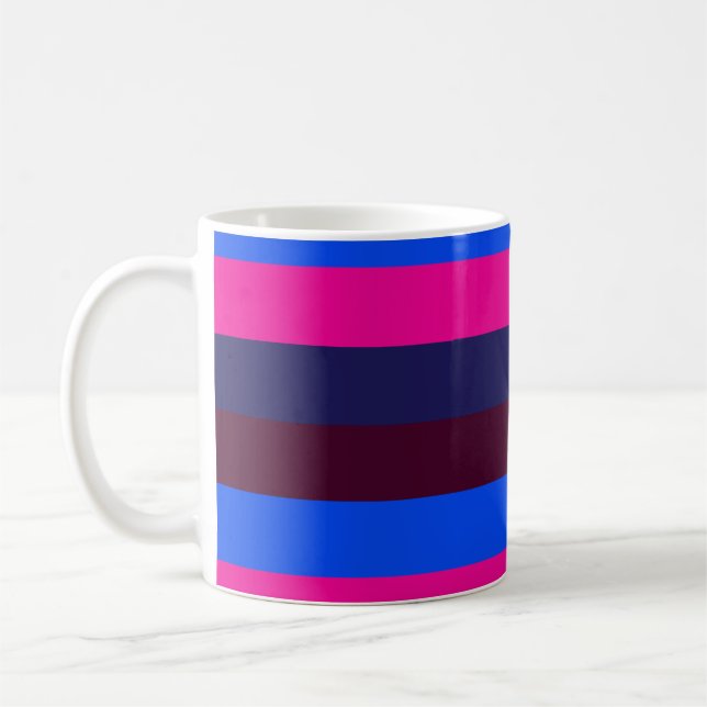 Mitternachts Neonstreifen Kaffeetasse (Links)