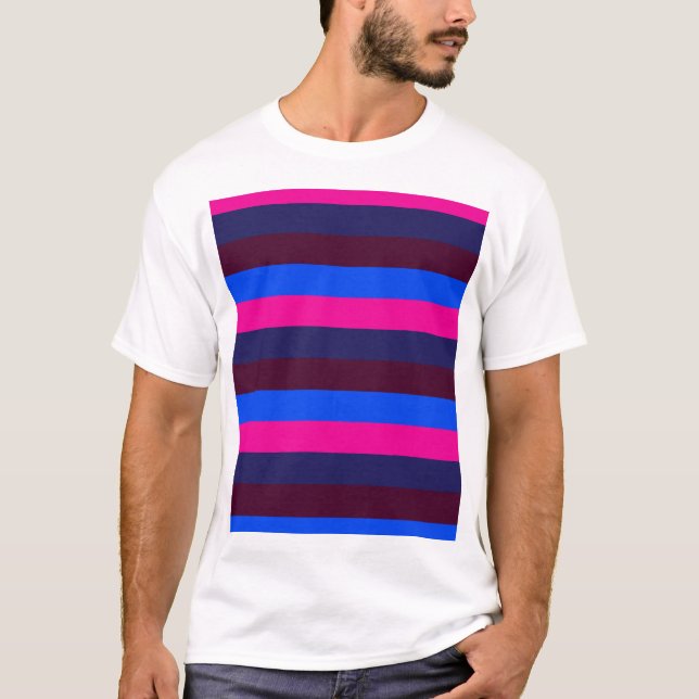 Mitternachts Neonstreifen T-Shirt (Vorderseite)