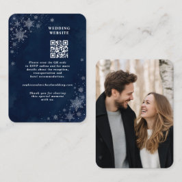 Mitternachts-Schneeflocken Winter-Hochzeitseinschl Begleitkarte