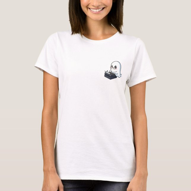 Mitternachts-Schreibgeist – Süßer Geist schreibt T-Shirt (Vorderseite)