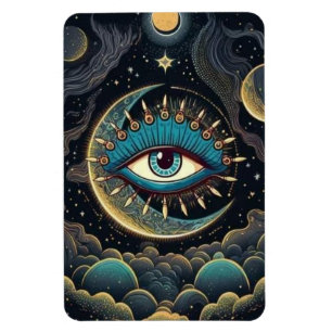 Mitternachts-Sternen-Center-Auge Magnet