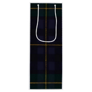 Mitternachts-Tartan-Weingeschenktasche Geschenktüte Für Weinflaschen
