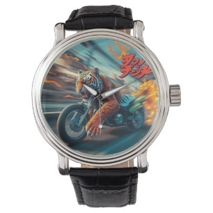 Mitternachts-Tiger-Reiter Armbanduhr