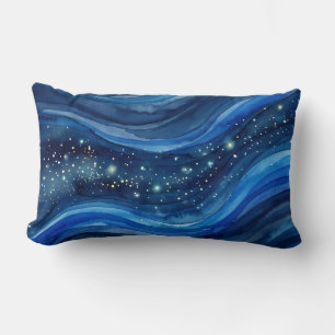 Mitternachts-Wasserfarben-Galaxie Lendenkissen