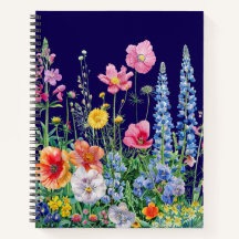 Mitternachts-Wildblume | Cottagecore-Blumenjournal