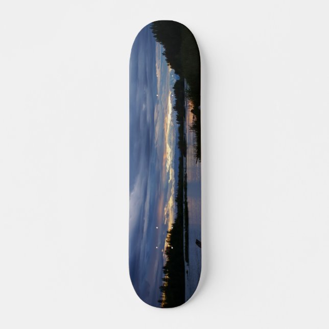 Mitternachtsalaska-Sonnenuntergang Skateboard (Vorne)