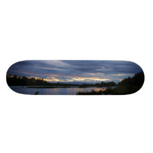 Mitternachtsalaska-Sonnenuntergang Skateboard