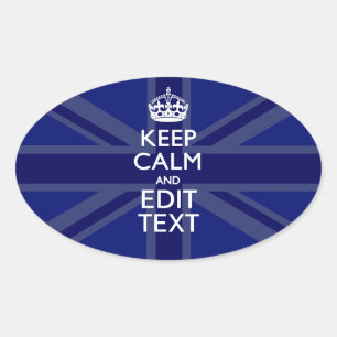 Mitternachtsblau behält Ruhe, Ihren Ovaler Aufkleber