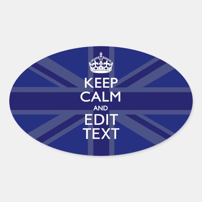 Mitternachtsblau behält Ruhe, Ihren Ovaler Aufkleber (Vorderseite)