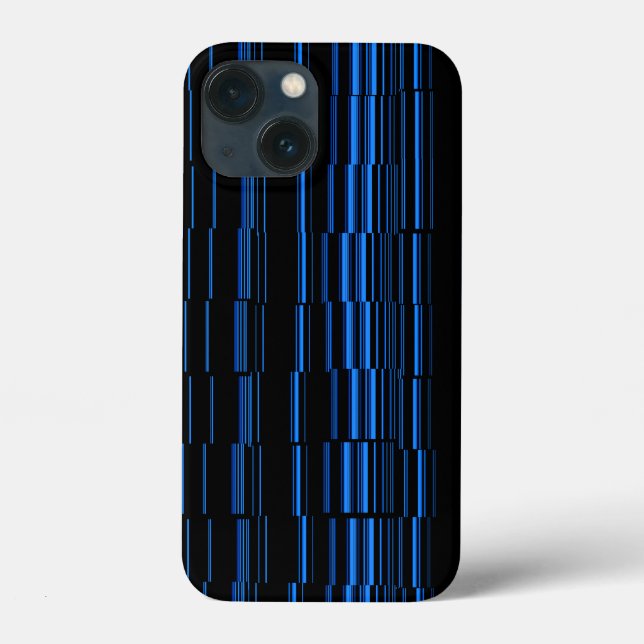 Mitternachtsblau Einzigartig Modernes Streifenmust Case-Mate iPhone Hülle (Rückseite)