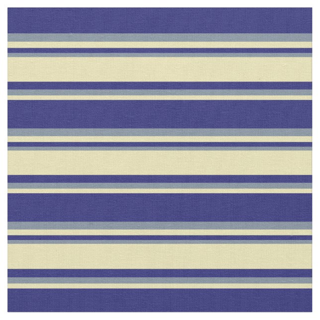 Mitternachtsblau, Tan und Lichtschiefer grau gefär Stoff (Nahaufnahme)