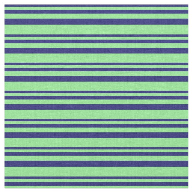 Mitternachtsblau und hellgrünes Muster Stoff (Nahaufnahme)
