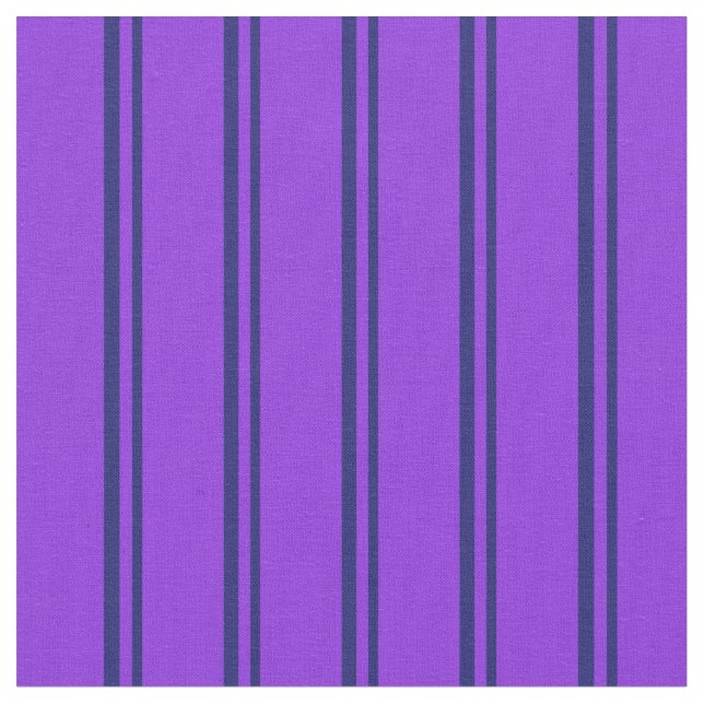Mitternachtsblau und Lila farbige Linien Stoff (Nahaufnahme)