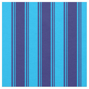 Mitternachtsblau und tiefblaue Himmelsblau-Streife Stoff