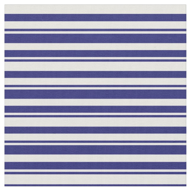 Mitternachtsblau und Weiß Muster der Streifen Stoff (Nahaufnahme)