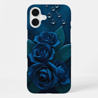 Mitternachtsblaue Rosen Design iPhone-Hülle iPhone 16 Plus Hülle